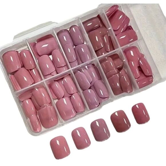 120pcs Glossy Short Nail Tips False‎ Nails Set - Picture 2 of 5